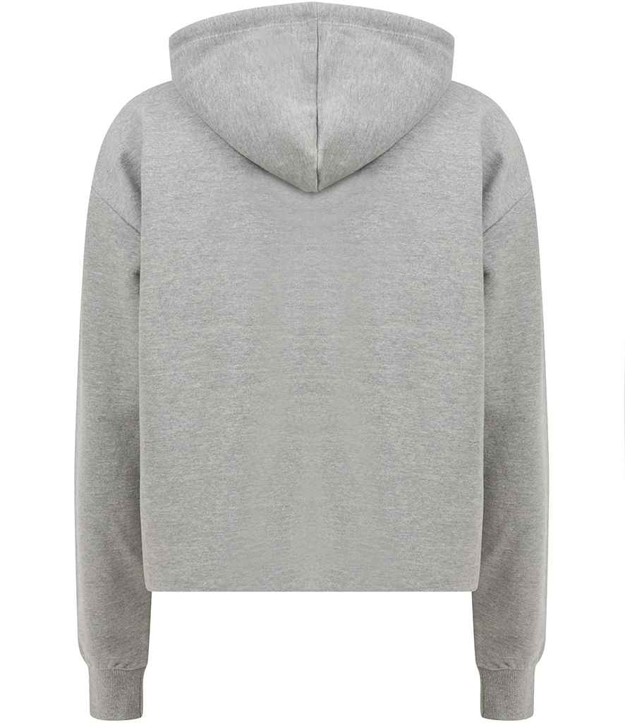 SF Clothing Ladies Cropped Slounge Hoodie | Heather Grey - Lancashire Teamwear