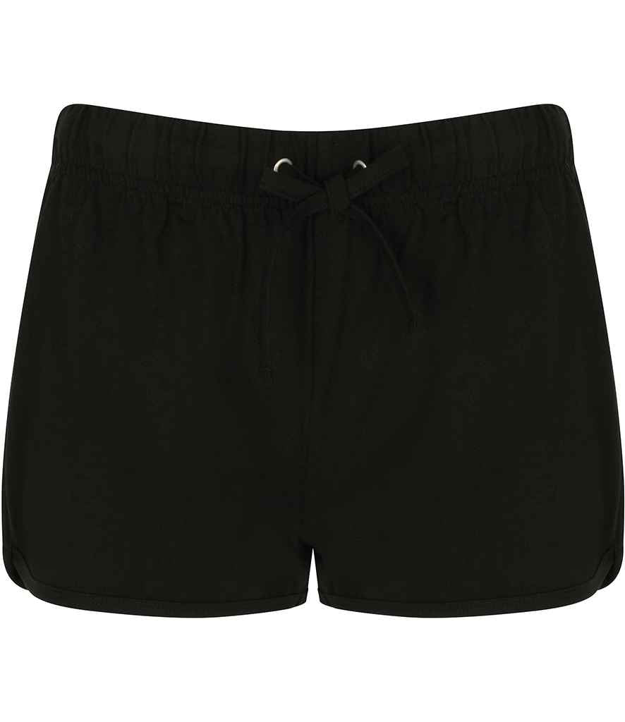 SF Clothing Ladies Retro Shorts | Black/Black - Lancashire Teamwear