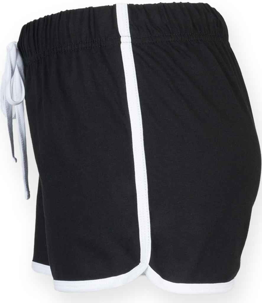 SF Clothing Ladies Retro Shorts | Black/White - Lancashire Teamwear