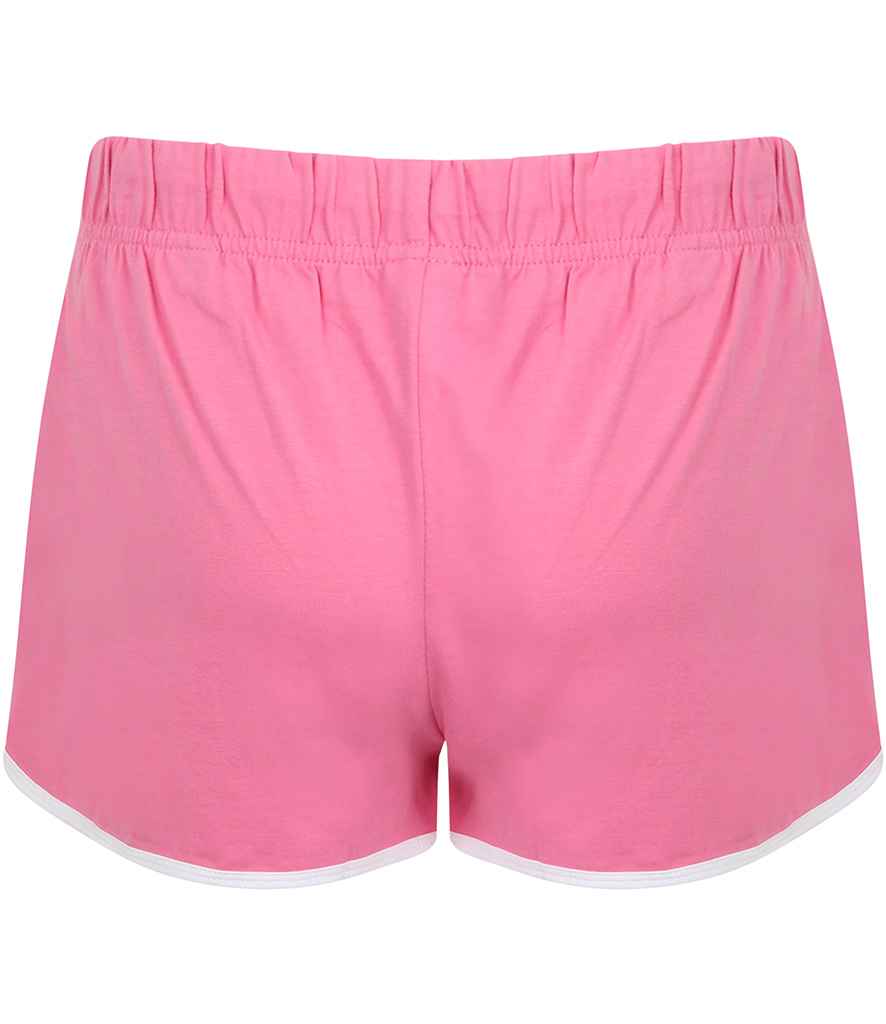 SF Clothing Ladies Retro Shorts | Bright Pink/White - Lancashire Teamwear
