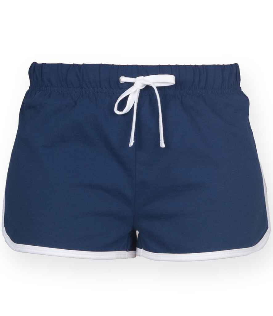 SF Clothing Ladies Retro Shorts | Navy/White - Lancashire Teamwear