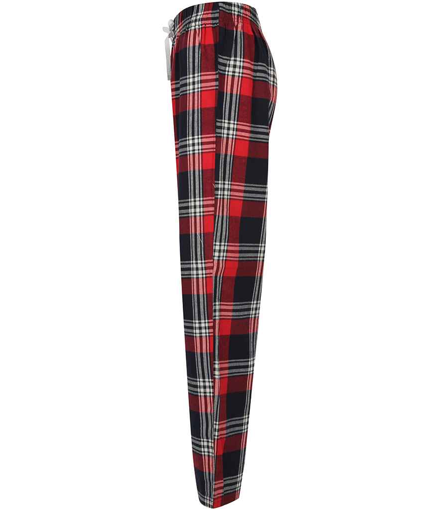 SF Clothing Ladies Tartan Lounge Pants | Red/Navy Trousers - Lancashire Teamwear
