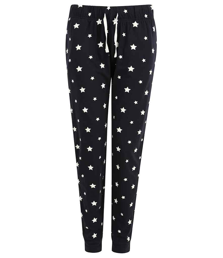 SF Clothing Ladies Lounge Pants | Navy/White Stars Trousers - Lancashire Teamwear