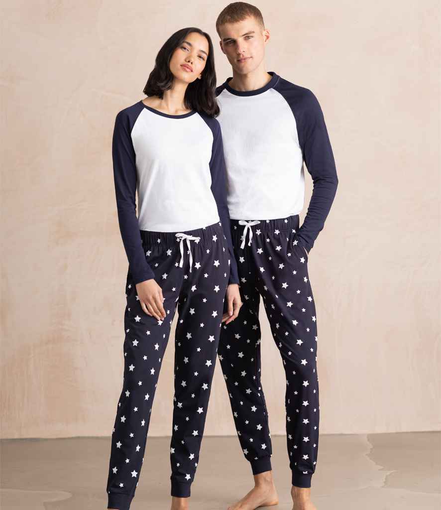 SF Clothing Ladies Lounge Pants | Navy/White Stars Trousers - Lancashire Teamwear