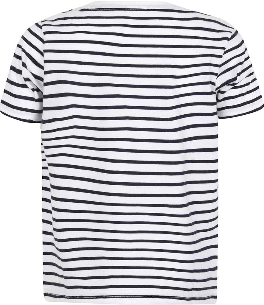 SF Clothing Kids Striped T-Shirt | White/Oxford Navy - Lancashire Teamwear