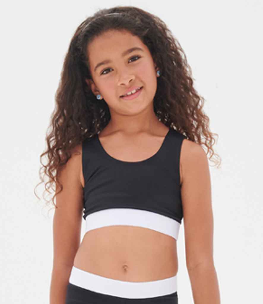 SF Clothing Kids Fashion Crop Top | Black/White T-Shirt - Lancashire Teamwear