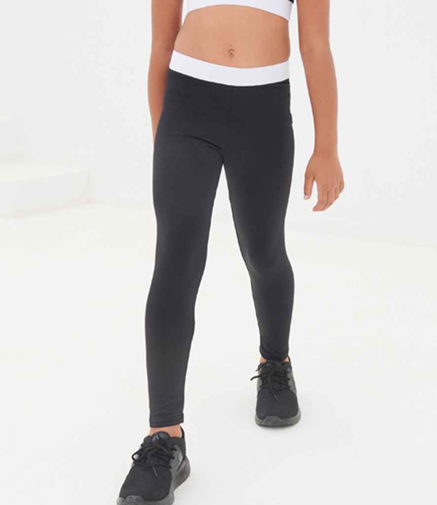SF Clothing Kids Fashion Leggings | Black/White - Lancashire Teamwear