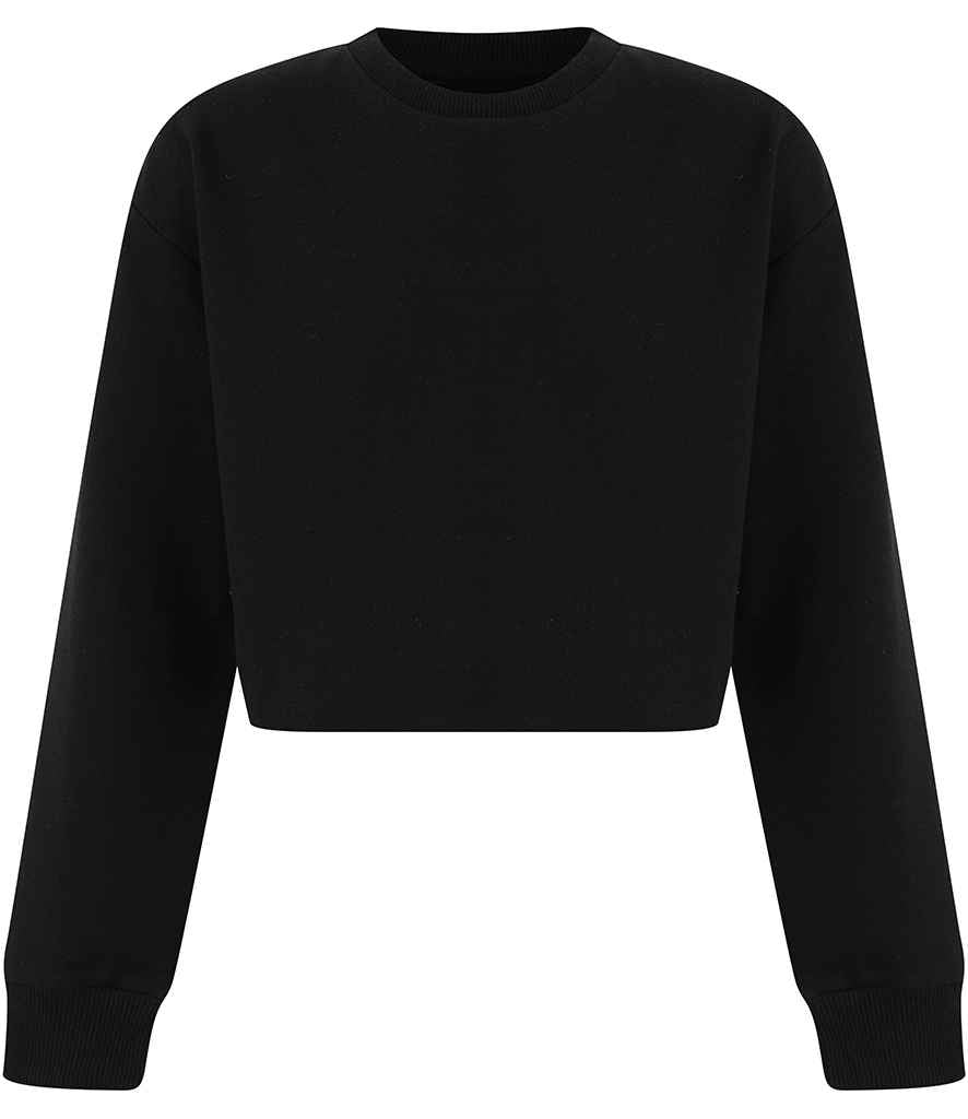 SF Clothing Kids Cropped Slounge Sweatshirt | Black - Lancashire Teamwear