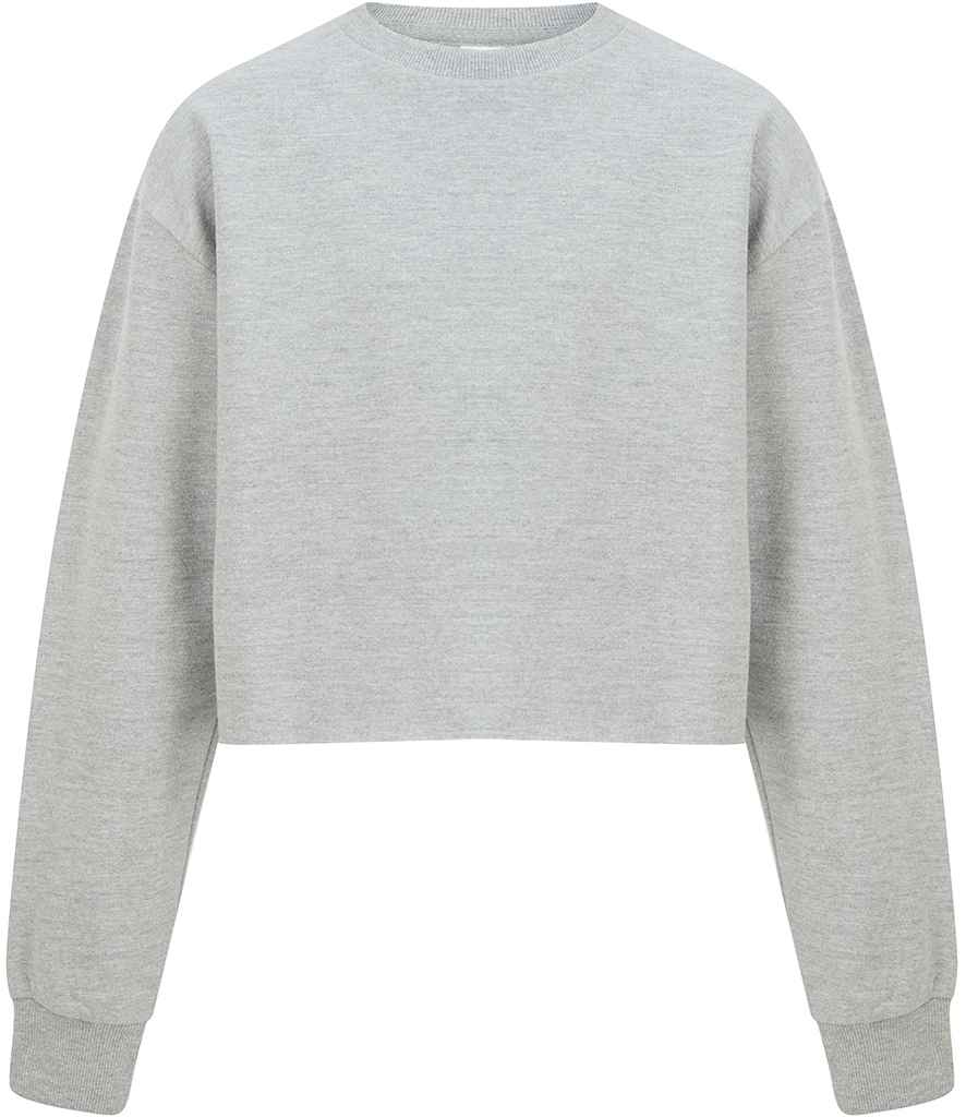 SF Clothing Kids Cropped Slounge Sweatshirt | Heather Grey - Lancashire Teamwear