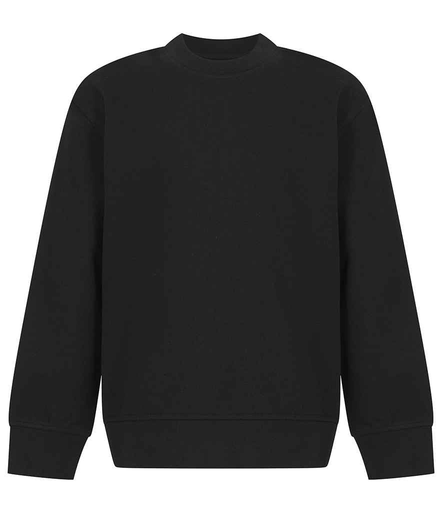 SF Clothing Kids Sustainable Fashion Curved Hem Sweatshirt | Black - Lancashire Teamwear