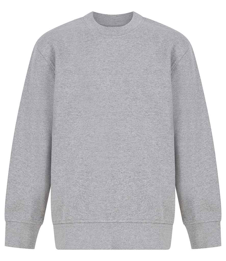 SF Clothing Kids Sustainable Fashion Curved Hem Sweatshirt | Heather Grey - Lancashire Teamwear
