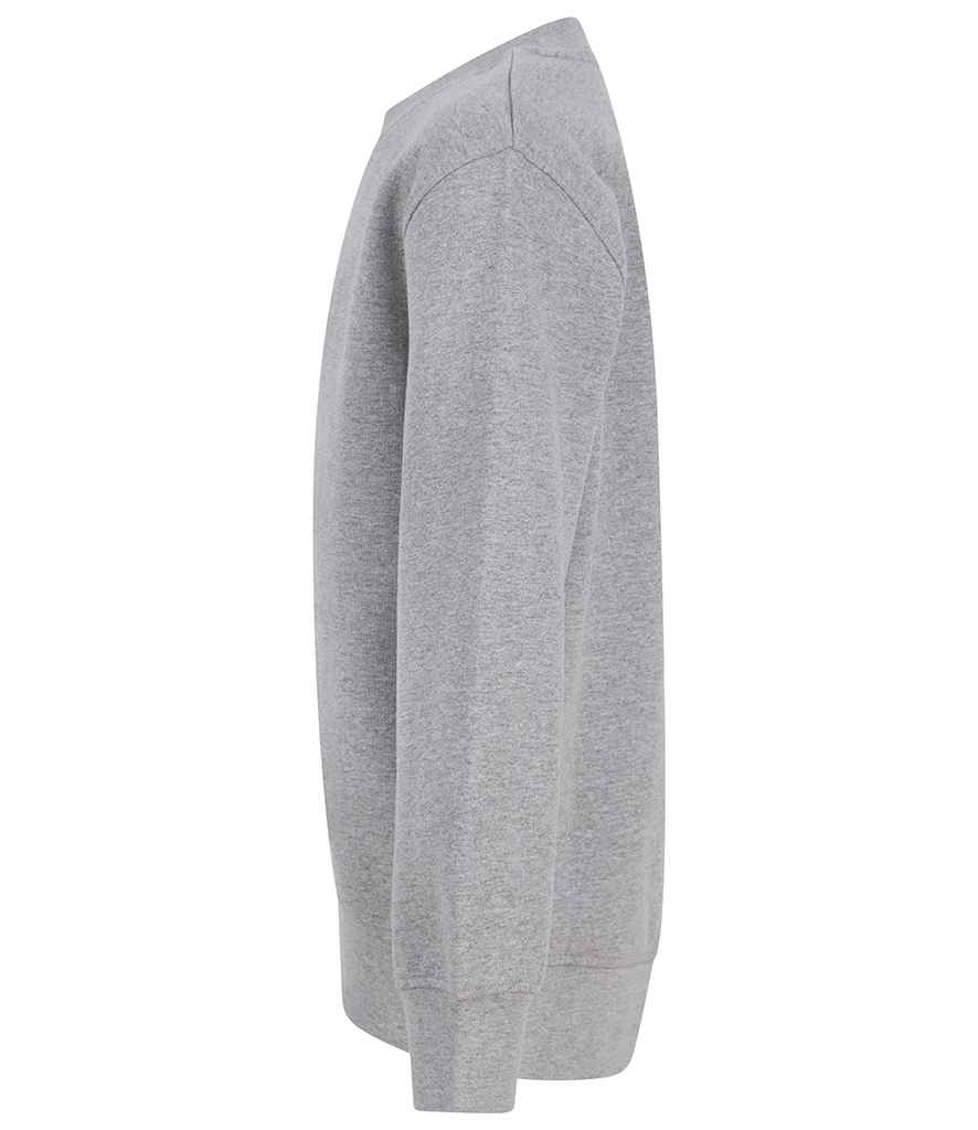 SF Clothing Kids Sustainable Fashion Curved Hem Sweatshirt | Heather Grey - Lancashire Teamwear