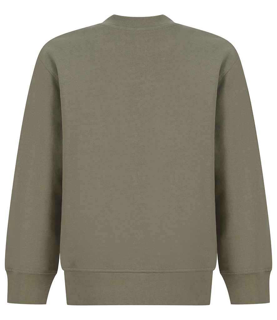 SF Clothing Kids Sustainable Fashion Curved Hem Sweatshirt | Khaki - Lancashire Teamwear