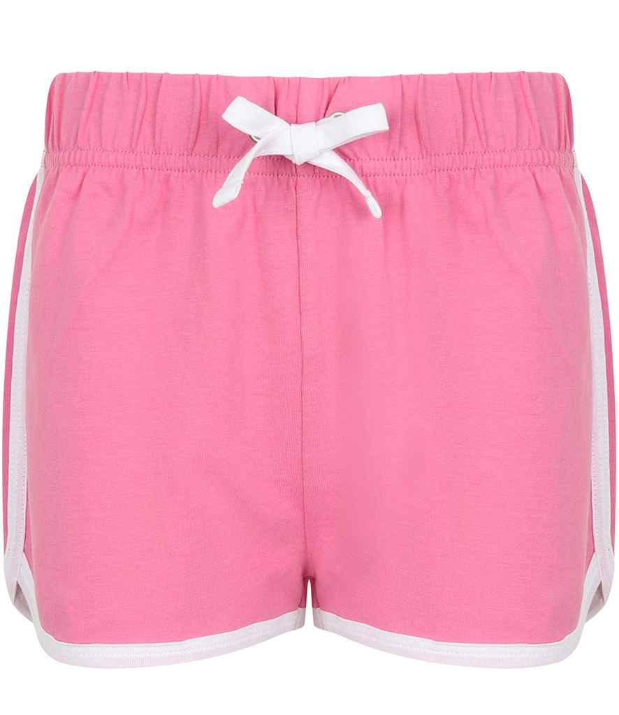 SF Clothing Kids Retro Shorts | Bright Pink/White - Lancashire Teamwear