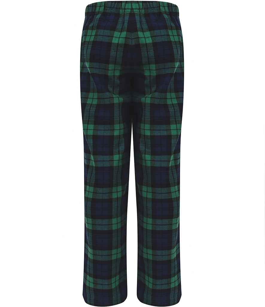SF Clothing Kids Tartan Lounge Pants | Navy/Green Trousers - Lancashire Teamwear