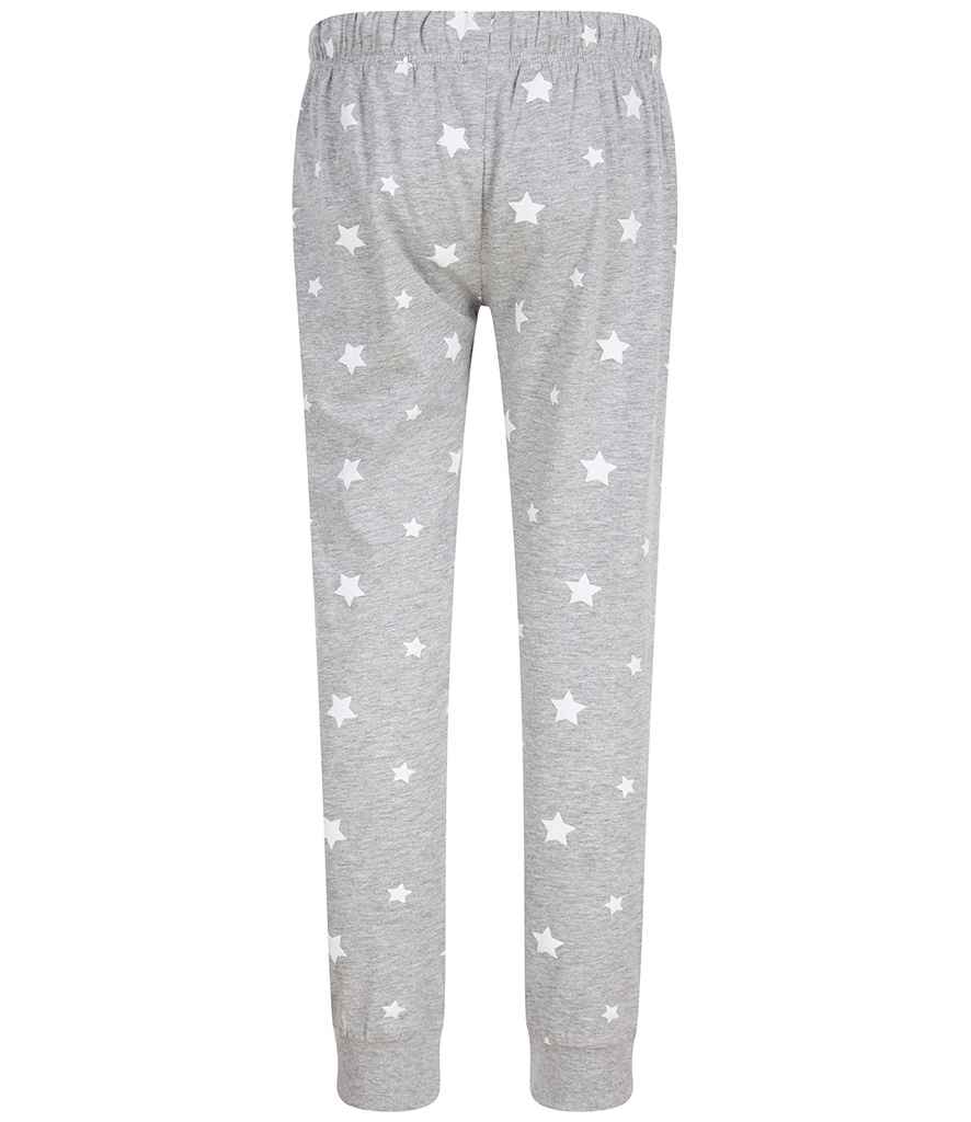 SF Clothing Kids Lounge Pants | Heather Grey/White Stars Trousers - Lancashire Teamwear