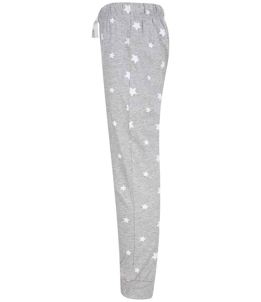 SF Clothing Kids Lounge Pants | Heather Grey/White Stars Trousers - Lancashire Teamwear
