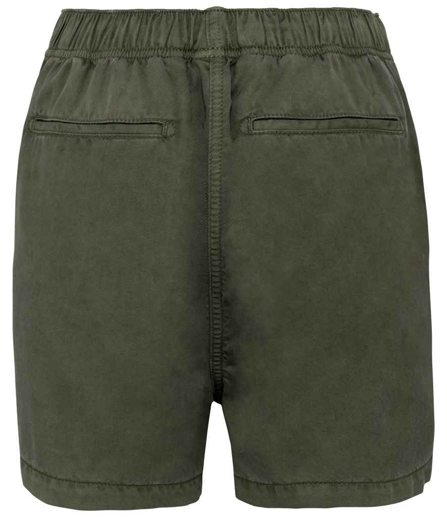 Spasso Ladies TENCEL™ Shorts | Washed Organic Khaki - Lancashire Teamwear
