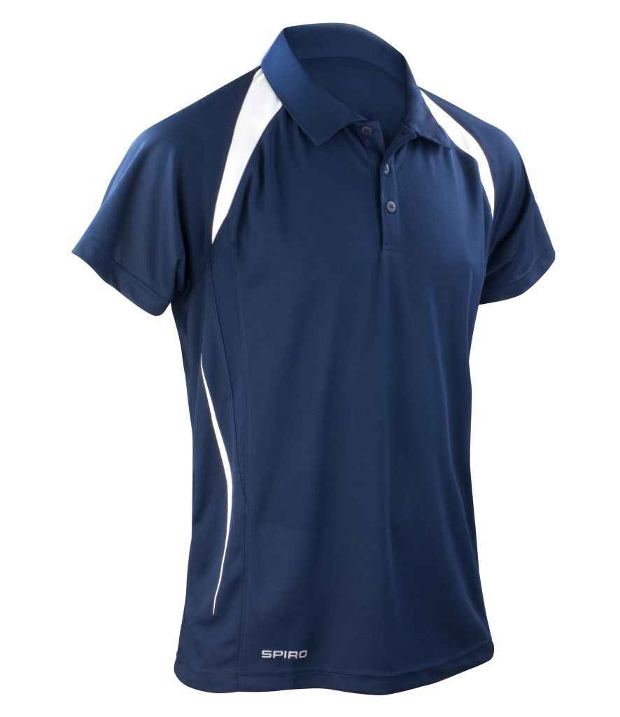 Spiro Team Spirit Polo Shirt | Navy/White - Lancashire Teamwear