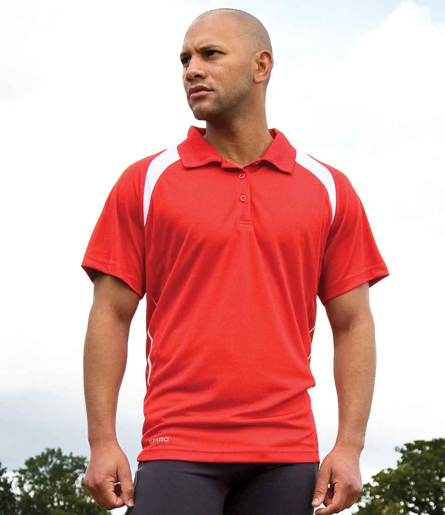 Spiro Team Spirit Polo Shirt | Red/White - Lancashire Teamwear