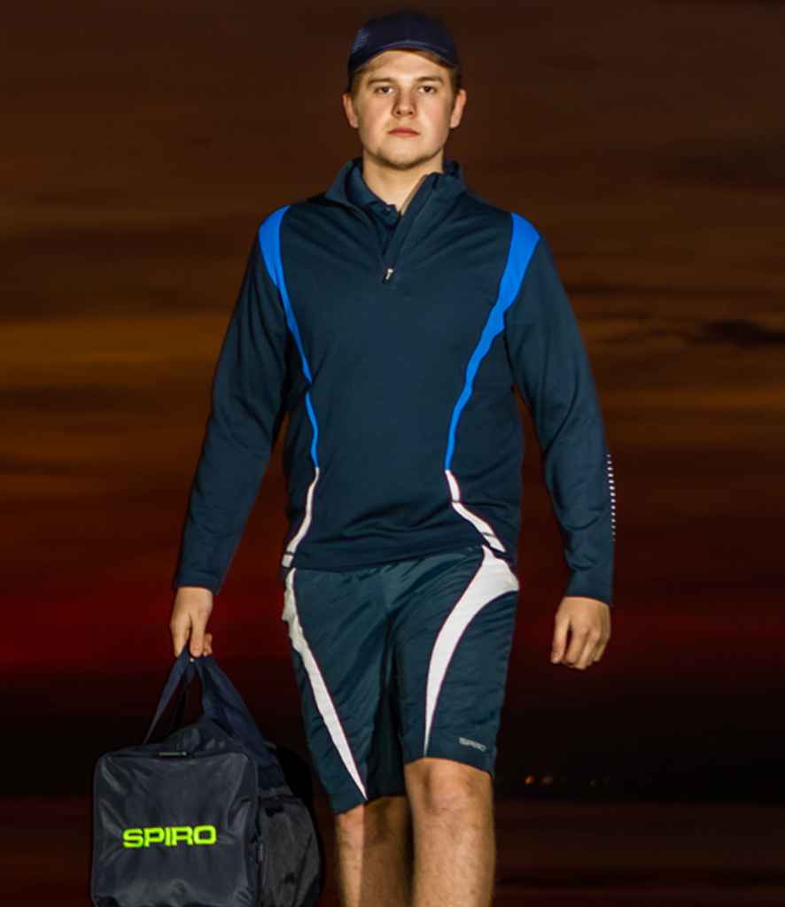 Spiro Unisex Zip Neck Trial Training Top | Navy/Royal Blue/White Sweatshirt - Lancashire Teamwear