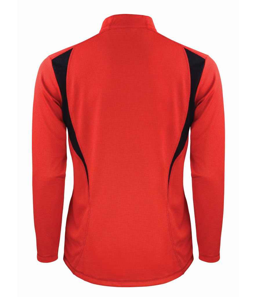 Spiro Unisex Zip Neck Trial Training Top | Red/Black/White Sweatshirt - Lancashire Teamwear