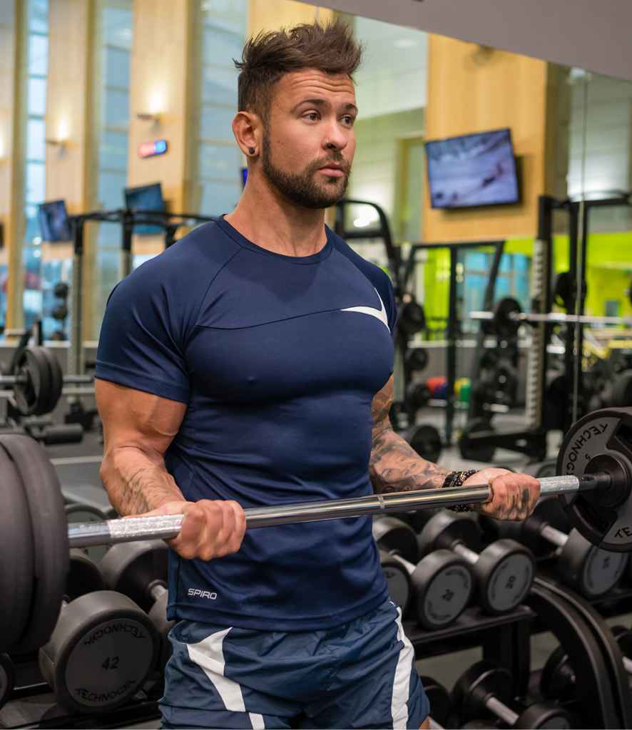 Spiro Dash Training Shirt | Navy/White T-Shirt - Lancashire Teamwear