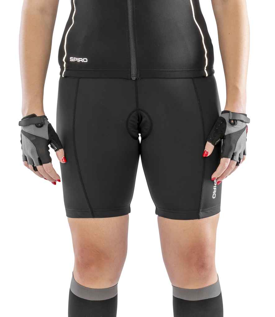 Spiro Ladies Bikewear Padded Shorts | Black - Lancashire Teamwear