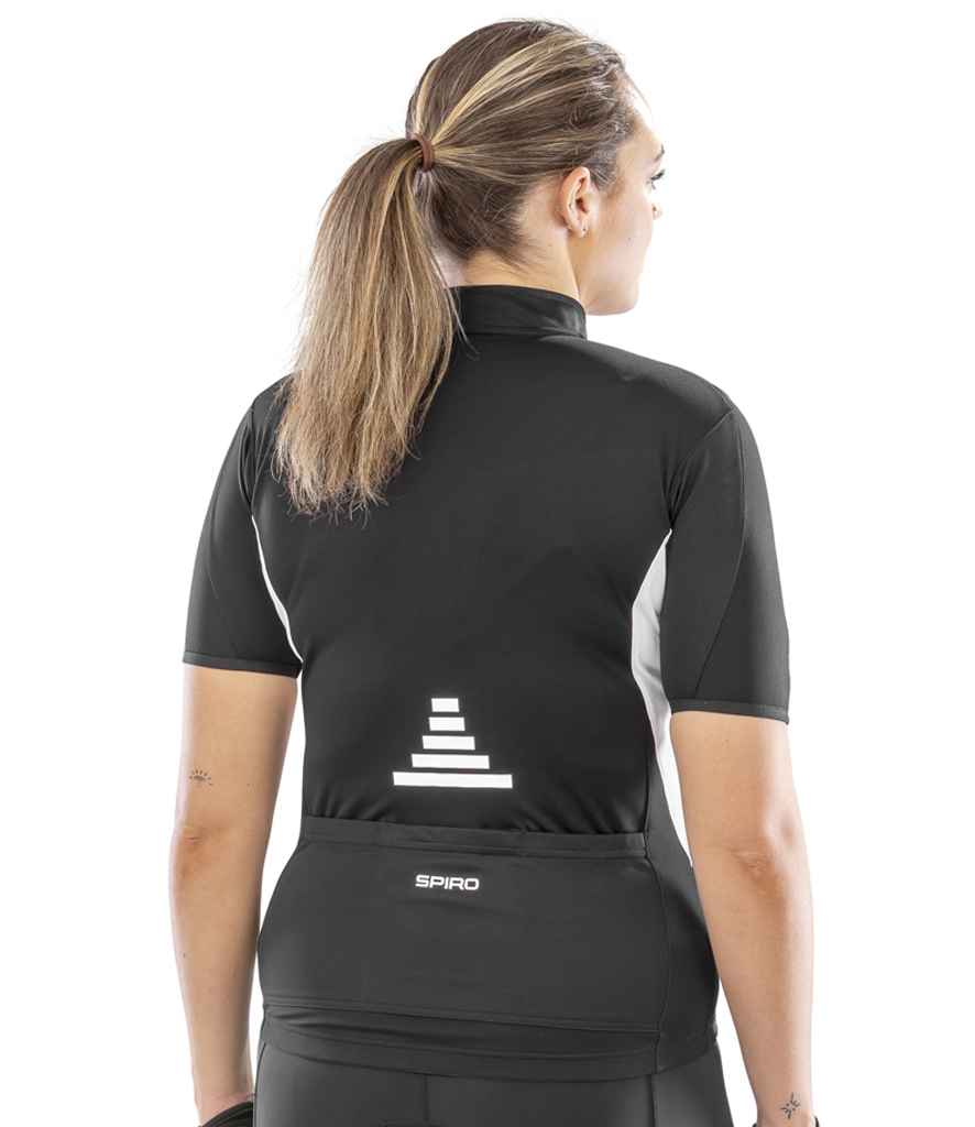 Spiro Ladies Bikewear Top | Black/White Jacket - Lancashire Teamwear