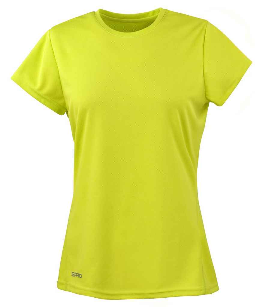 Spiro Ladies Quick Dry Performance T-Shirt Lime Green