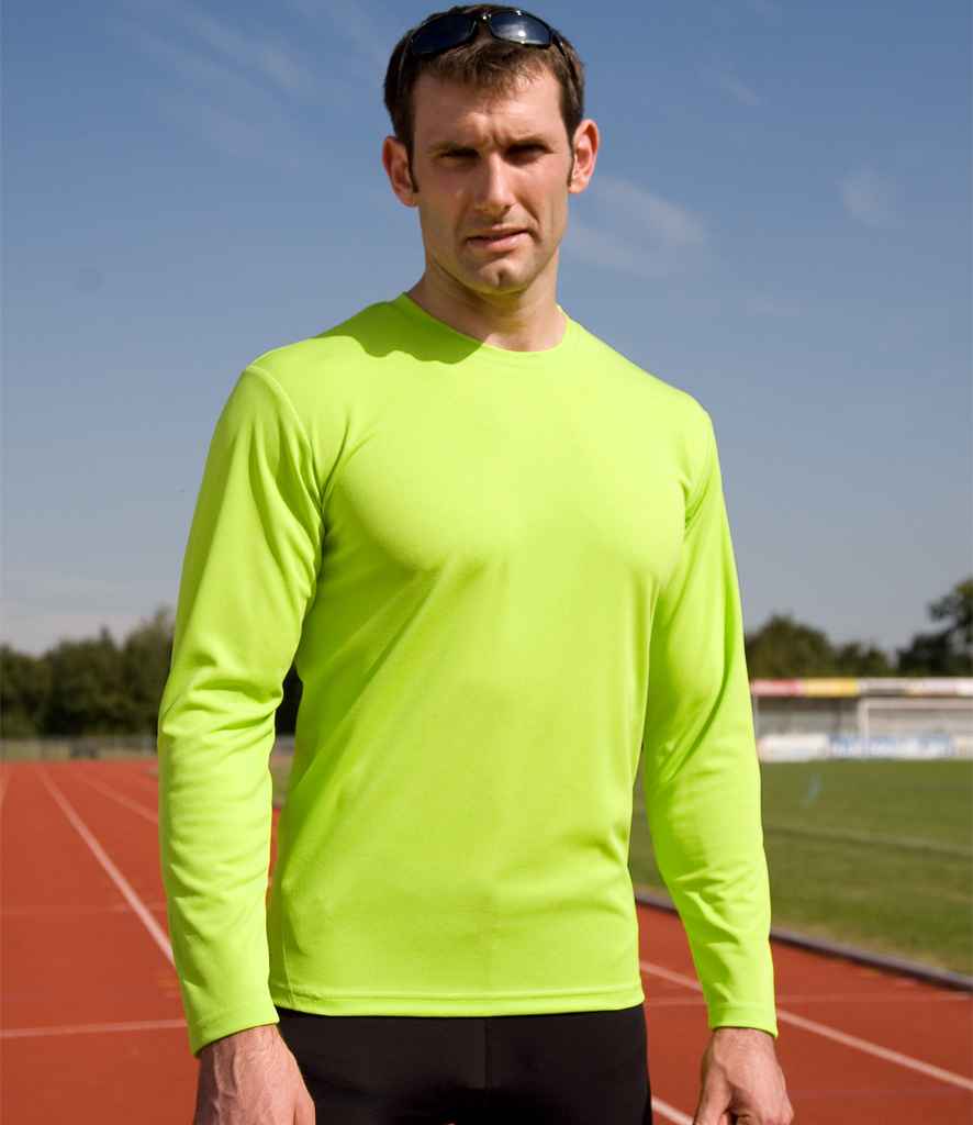 Spiro Performance Long Sleeve T-Shirt | Lime Green - Lancashire Teamwear