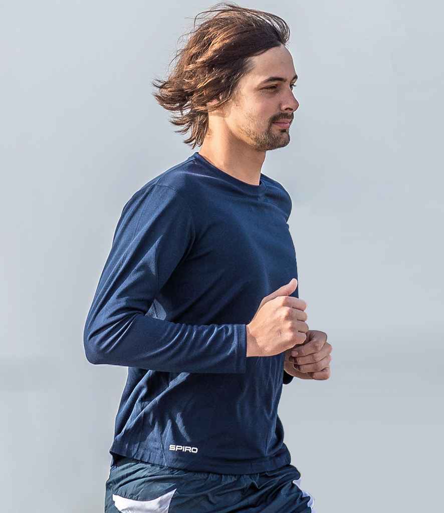 Spiro Performance Long Sleeve T-Shirt | Navy - Lancashire Teamwear