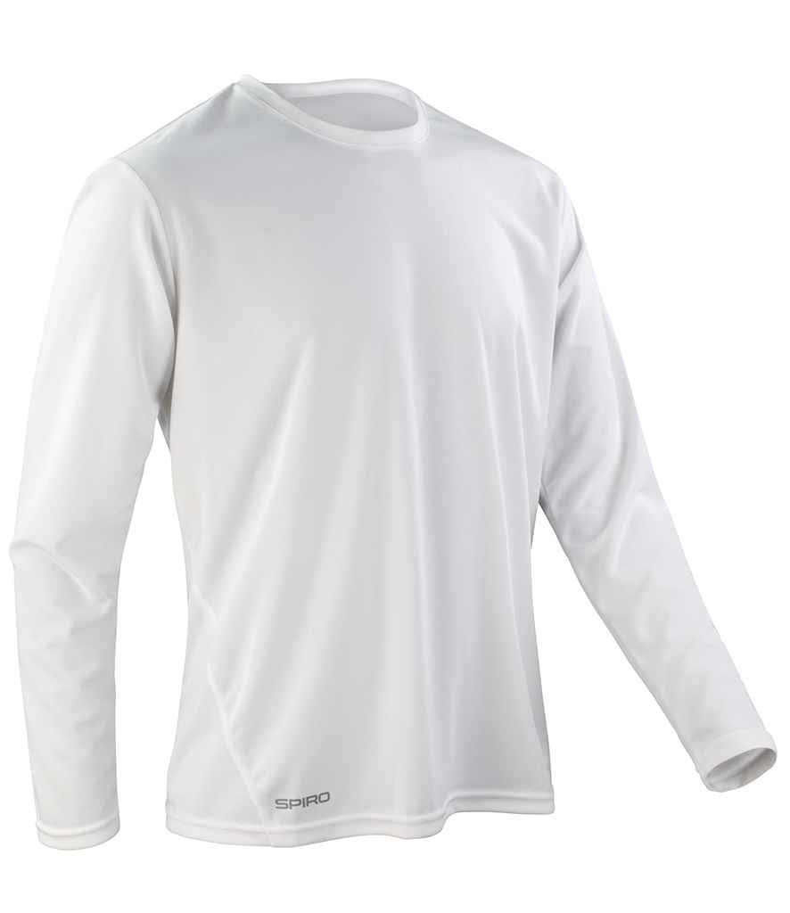 Spiro Performance Long Sleeve T-Shirt | White - Lancashire Teamwear