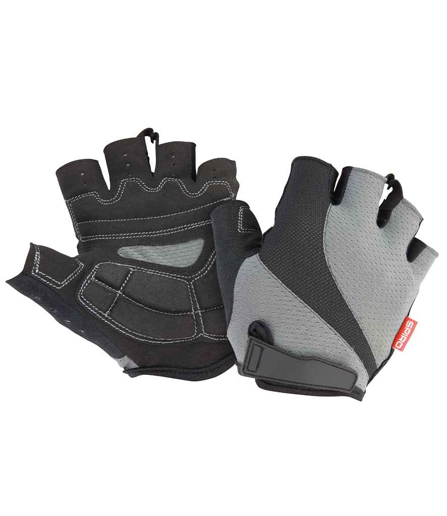 Spiro Fingerless Summer Short Gloves | Grey/Black - Lancashire Teamwear