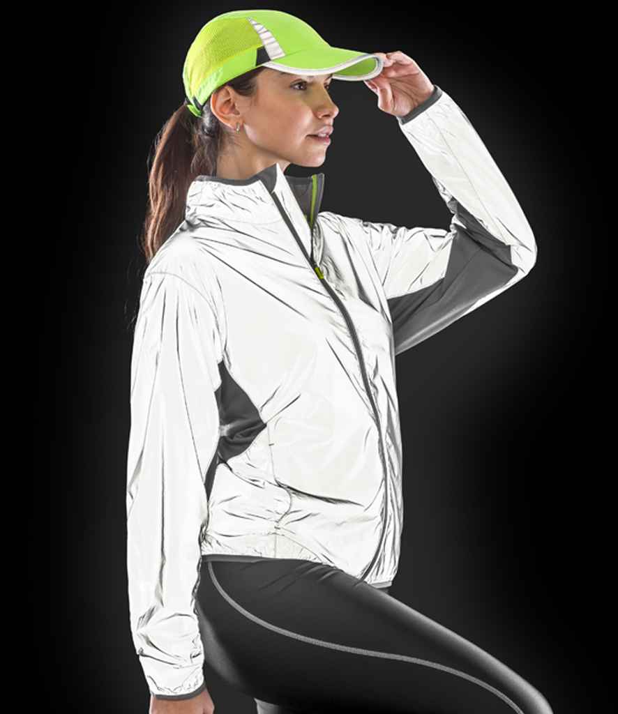 Spiro Luxe Reflective Hi-Vis Jacket | Neon White - Lancashire Teamwear