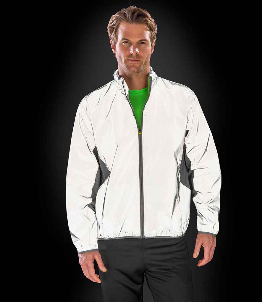 Spiro Luxe Reflective Hi-Vis Jacket | Neon White - Lancashire Teamwear
