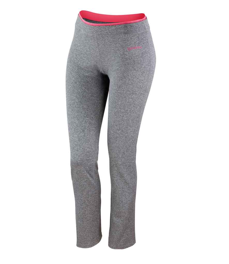 Spiro Ladies Fitness Trousers Sport Grey/Hot Coral