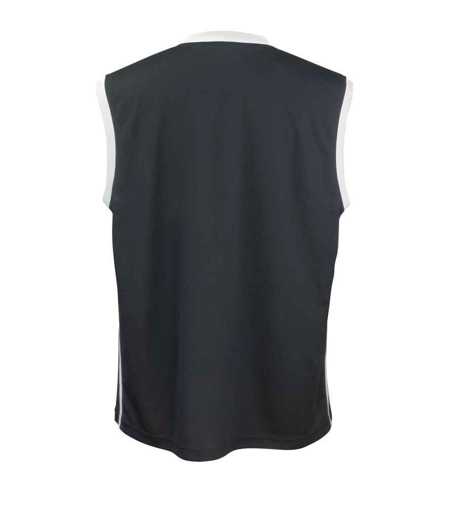 Spiro Basketball Top | Black/White T-Shirt - Lancashire Teamwear