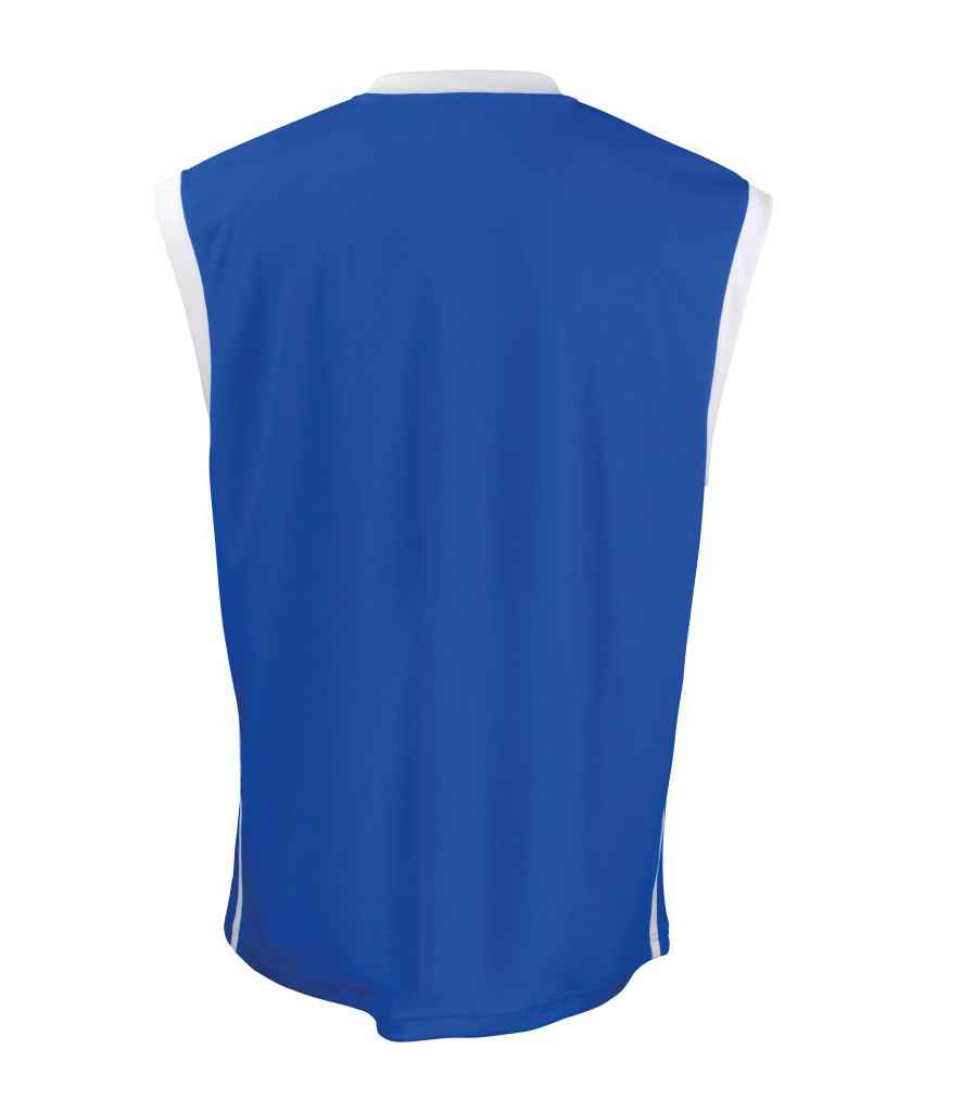 Spiro Basketball Top | Royal Blue/White T-Shirt - Lancashire Teamwear