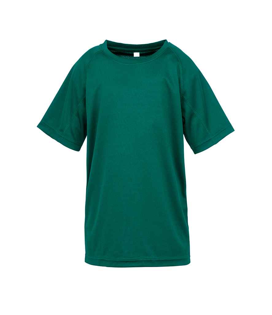 Spiro Kids Impact Performance Aircool T-Shirt | Bottle Green - Lancashire Teamwear
