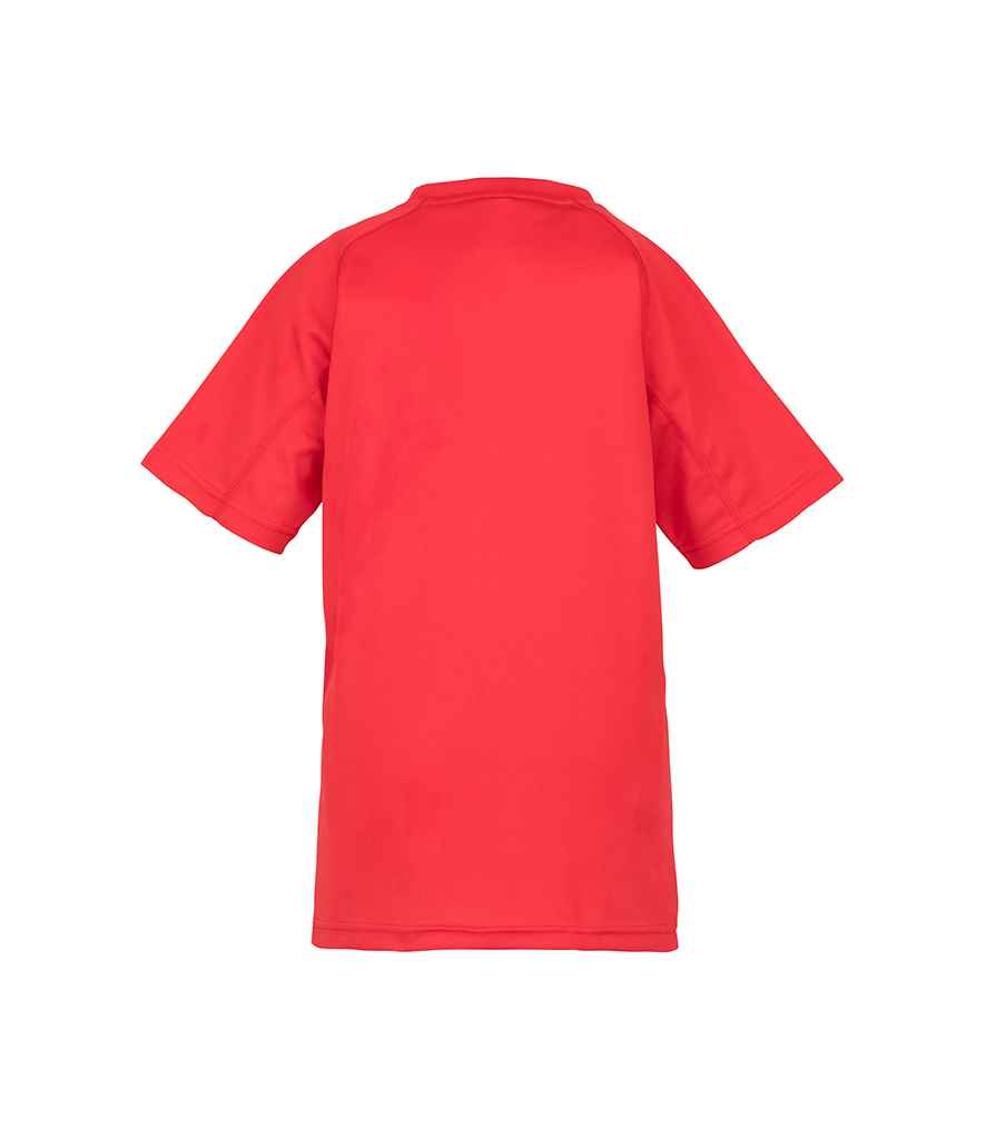 Spiro Kids Impact Performance Aircool T-Shirt | Red - Lancashire Teamwear