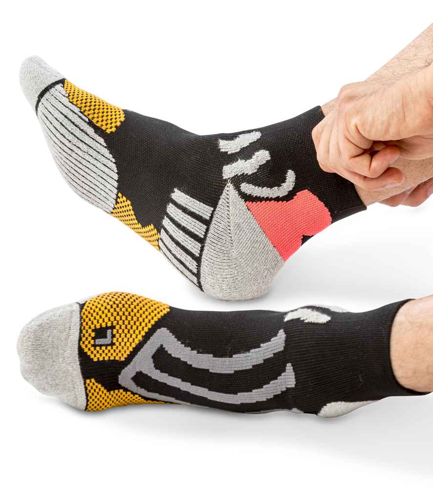 Spiro Technical Compression Sports Socks | Black - Lancashire Teamwear