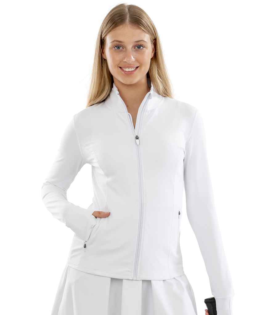 Spiro Ladies Recycled Fitness Jacket | White - Lancashire Teamwear