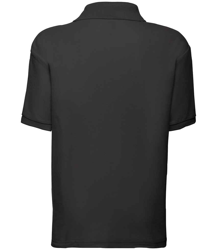 Fruit of the Loom Kids Poly/Cotton Piqué Polo Shirt | Black - Lancashire Teamwear