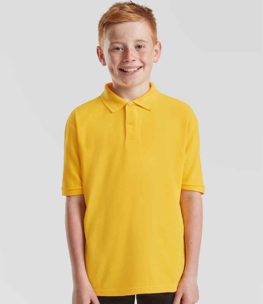 Fruit of the Loom Kids Poly/Cotton Piqué Polo Shirt | Sunflower - Lancashire Teamwear