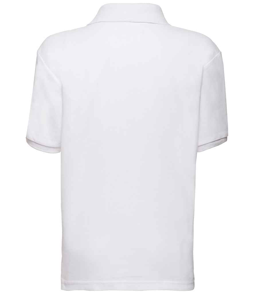 Fruit of the Loom Kids Poly/Cotton Piqué Polo Shirt | White - Lancashire Teamwear