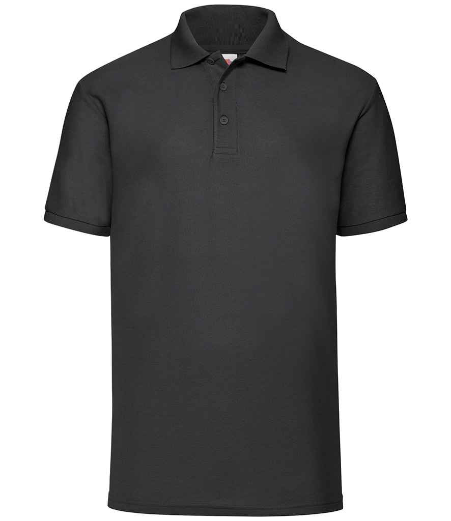 Fruit of the Loom Poly/Cotton Piqué Polo Shirt | Black Black