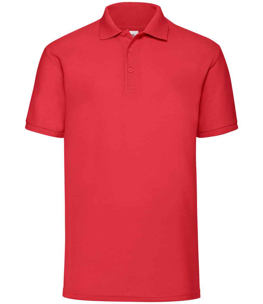Fruit of the Loom Poly/Cotton Piqué Polo Shirt | Red Red