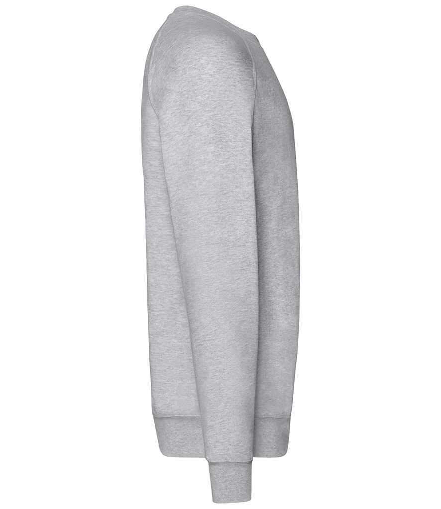 Fruit of the Loom Lightweight Raglan Sweatshirt | Heather Grey - Lancashire Teamwear
