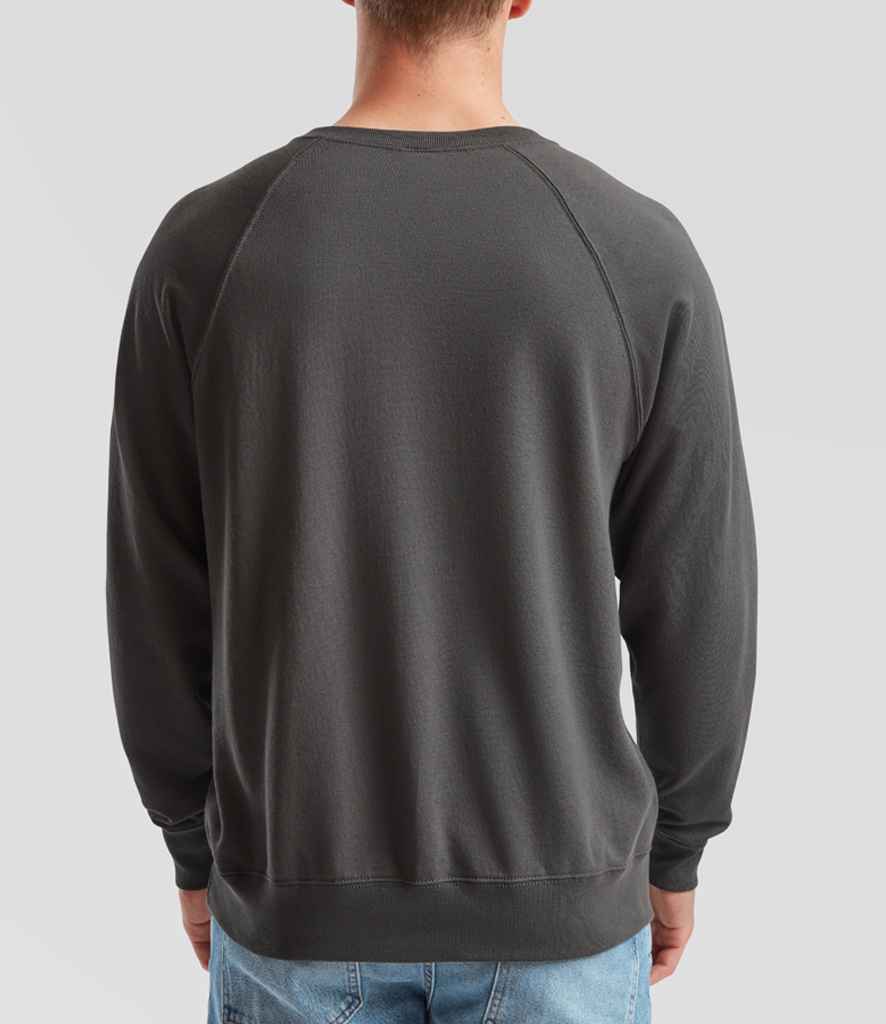 Fruit of the Loom Lightweight Raglan Sweatshirt | Light Graphite - Lancashire Teamwear